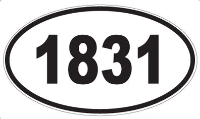 1831 - Oval Sticker