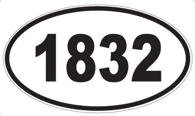 1832 - Oval Sticker