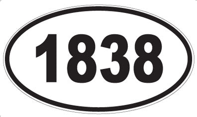 1838 - Oval Sticker