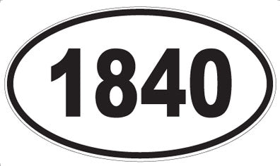 1840 - Oval Sticker