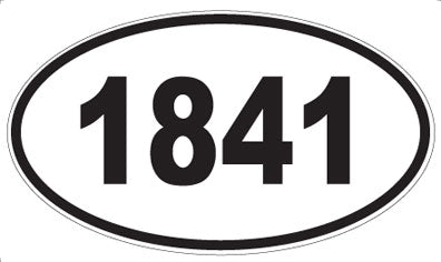 1841 - Oval Sticker