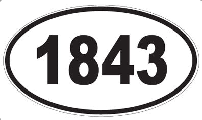 1843 - Oval Sticker