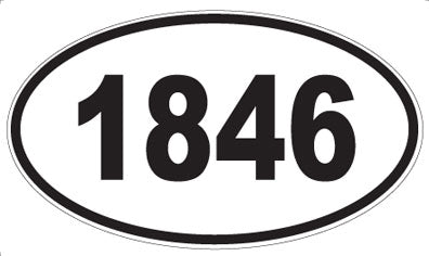 1846 - Oval Sticker