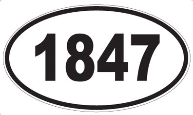 1847 - Oval Sticker