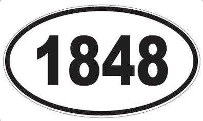 1848 - Oval Sticker