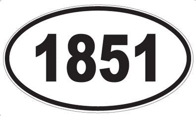 1851 - Oval Sticker