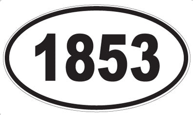 1853 - Oval Sticker