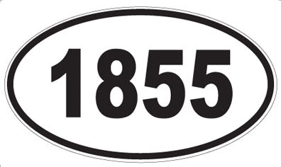 1855 - Oval Sticker