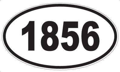 1856 - Oval Sticker