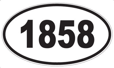 1858 - Oval Sticker