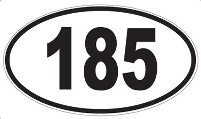 185 - Oval Sticker