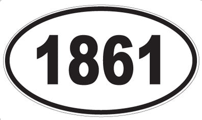 1861 - Oval Sticker