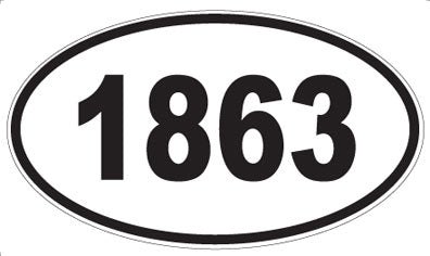 1863 - Oval Sticker