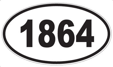 1864 - Oval Sticker