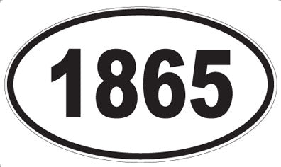 1865 - Oval Sticker