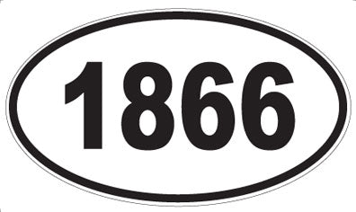 1866 - Oval Sticker