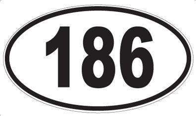 186 - Oval Sticker
