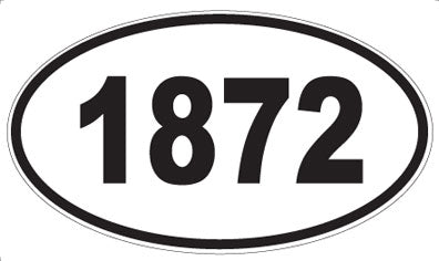 1872 - Oval Sticker