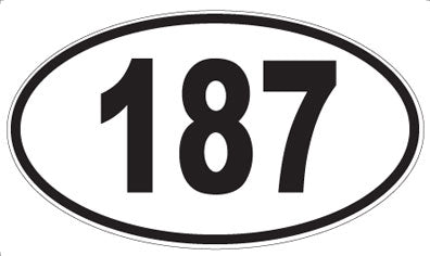 187 - Oval Sticker