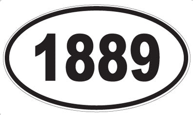 1889 - Oval Sticker