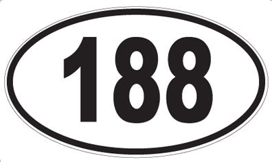 188 - Oval Sticker