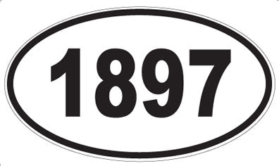 1897 - Oval Sticker