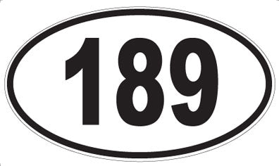 189 - Oval Sticker