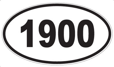 1900 - Oval Sticker