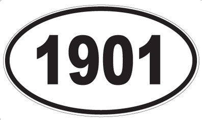 1901 - Oval Sticker