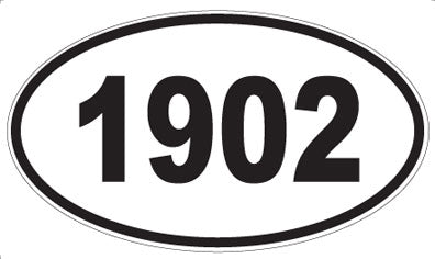 1902 - Oval Sticker
