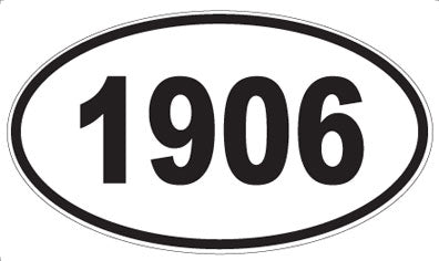 1906 - Oval Sticker