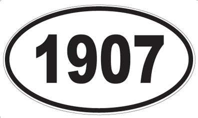 1907 - Oval Sticker