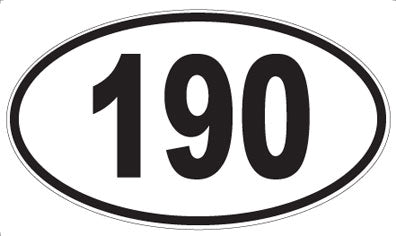 190 - Oval Sticker