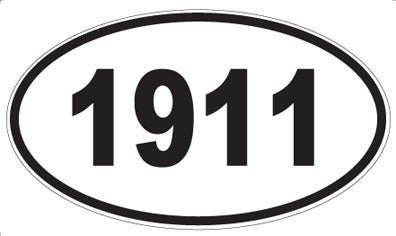 1911 - Oval Sticker