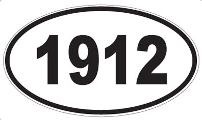 1912 - Oval Sticker