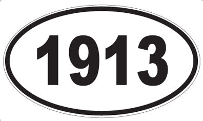 1913 - Oval Sticker