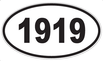 1919 - Oval Sticker