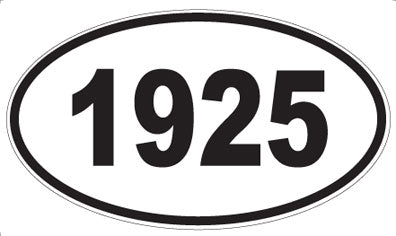 1925 - Oval Sticker