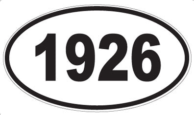 1926 - Oval Sticker