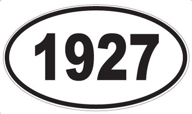 1927 - Oval Sticker