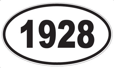 1928 - Oval Sticker