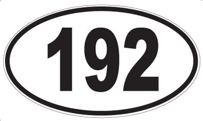 192 - Oval Sticker