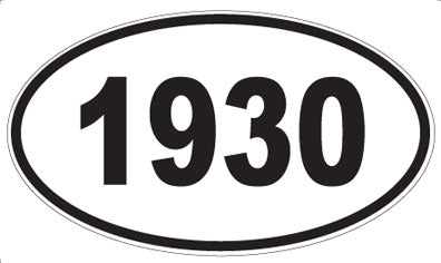 1930 - Oval Sticker
