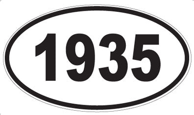 1935 - Oval Sticker
