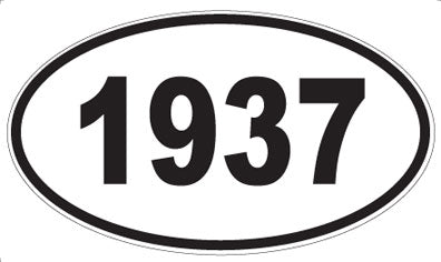 1937 - Oval Sticker