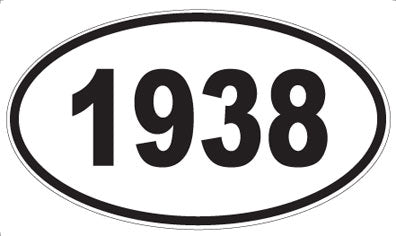 1938 - Oval Sticker
