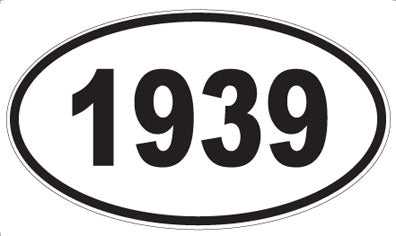 1939 - Oval Sticker