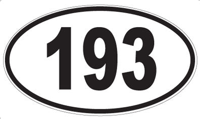 193 - Oval Sticker