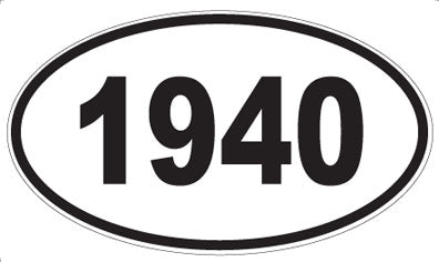 1940 - Oval Sticker