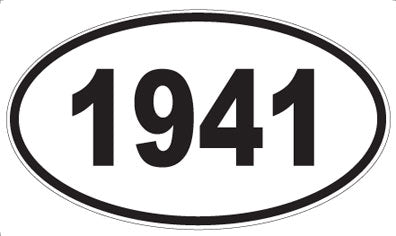 1941 - Oval Sticker